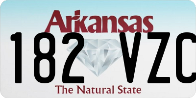 AR license plate 182VZC