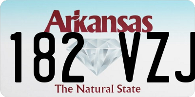 AR license plate 182VZJ