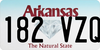 AR license plate 182VZQ