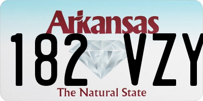 AR license plate 182VZY
