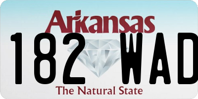 AR license plate 182WAD