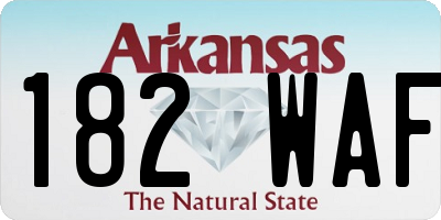 AR license plate 182WAF