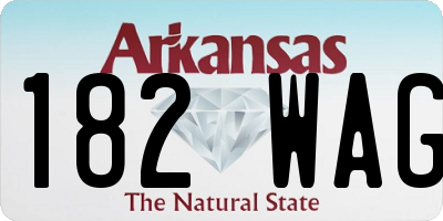 AR license plate 182WAG