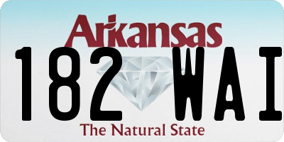 AR license plate 182WAI