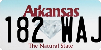 AR license plate 182WAJ