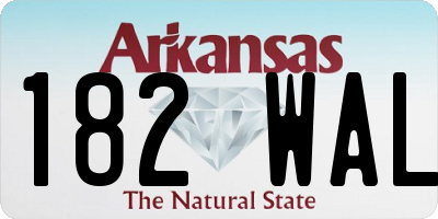 AR license plate 182WAL