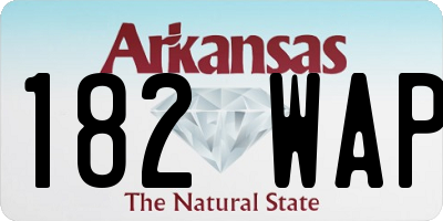 AR license plate 182WAP
