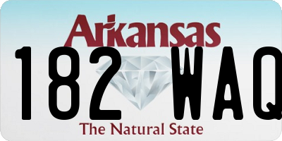 AR license plate 182WAQ