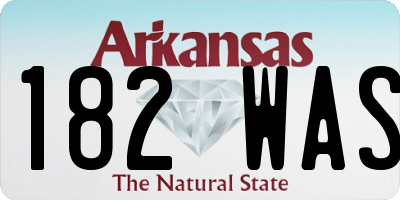 AR license plate 182WAS