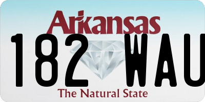 AR license plate 182WAU