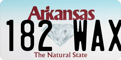 AR license plate 182WAX