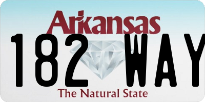 AR license plate 182WAY