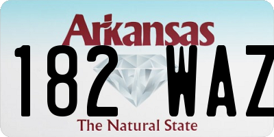 AR license plate 182WAZ