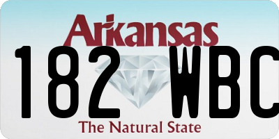 AR license plate 182WBC