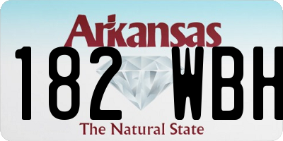 AR license plate 182WBH