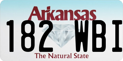 AR license plate 182WBI