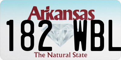 AR license plate 182WBL