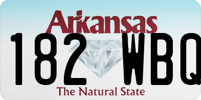 AR license plate 182WBQ