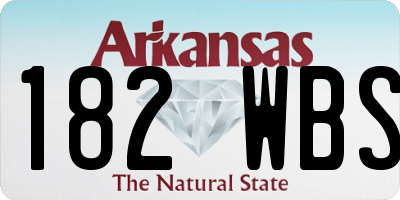 AR license plate 182WBS