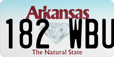 AR license plate 182WBU