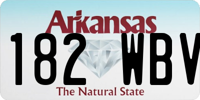 AR license plate 182WBV