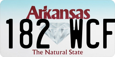 AR license plate 182WCF
