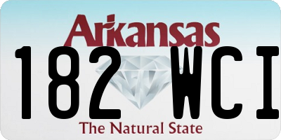 AR license plate 182WCI