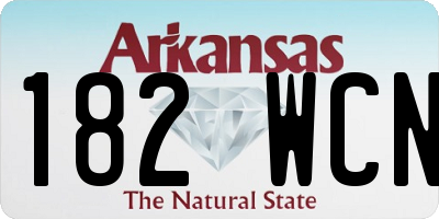 AR license plate 182WCN