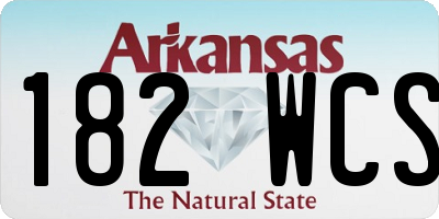 AR license plate 182WCS