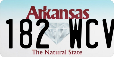 AR license plate 182WCV