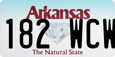 AR license plate 182WCW