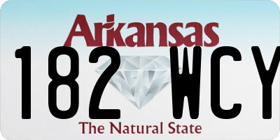 AR license plate 182WCY