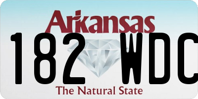 AR license plate 182WDC