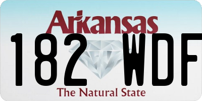 AR license plate 182WDF