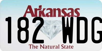 AR license plate 182WDG