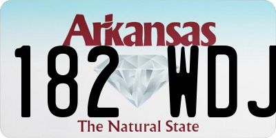 AR license plate 182WDJ