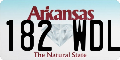 AR license plate 182WDL