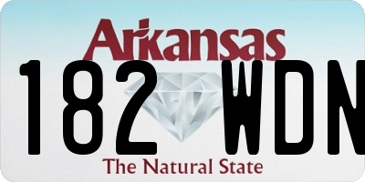 AR license plate 182WDN