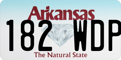 AR license plate 182WDP