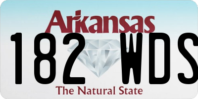 AR license plate 182WDS