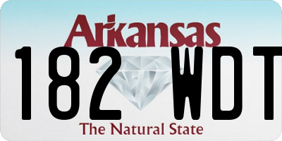 AR license plate 182WDT