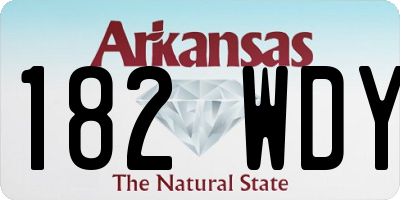AR license plate 182WDY