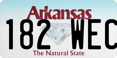 AR license plate 182WEC