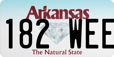 AR license plate 182WEE