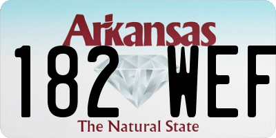 AR license plate 182WEF