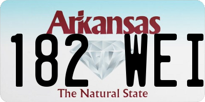 AR license plate 182WEI