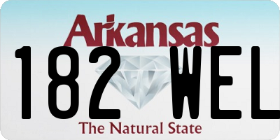 AR license plate 182WEL