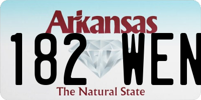 AR license plate 182WEN
