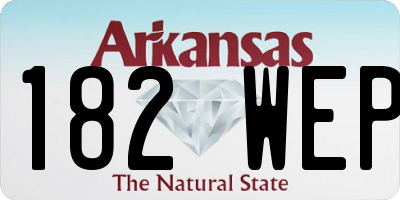 AR license plate 182WEP