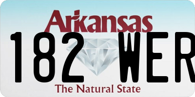 AR license plate 182WER